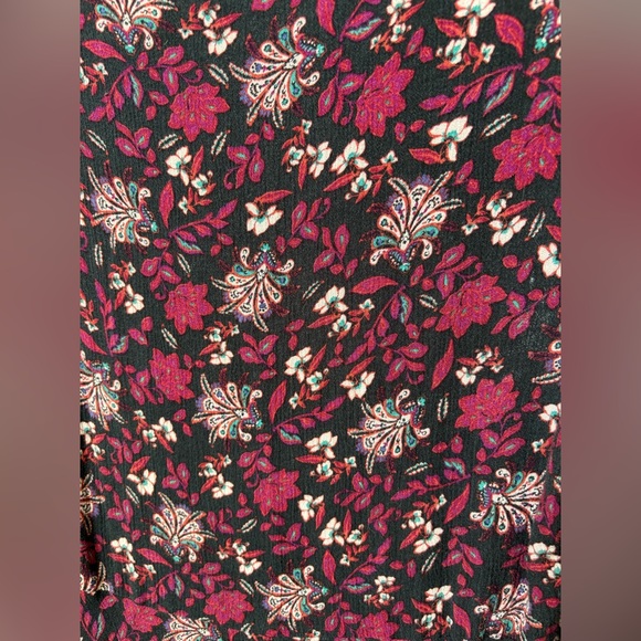 American Eagle Outfitters Floral Long Sleeve Dress - Black and Pink - Picture 7 of 7